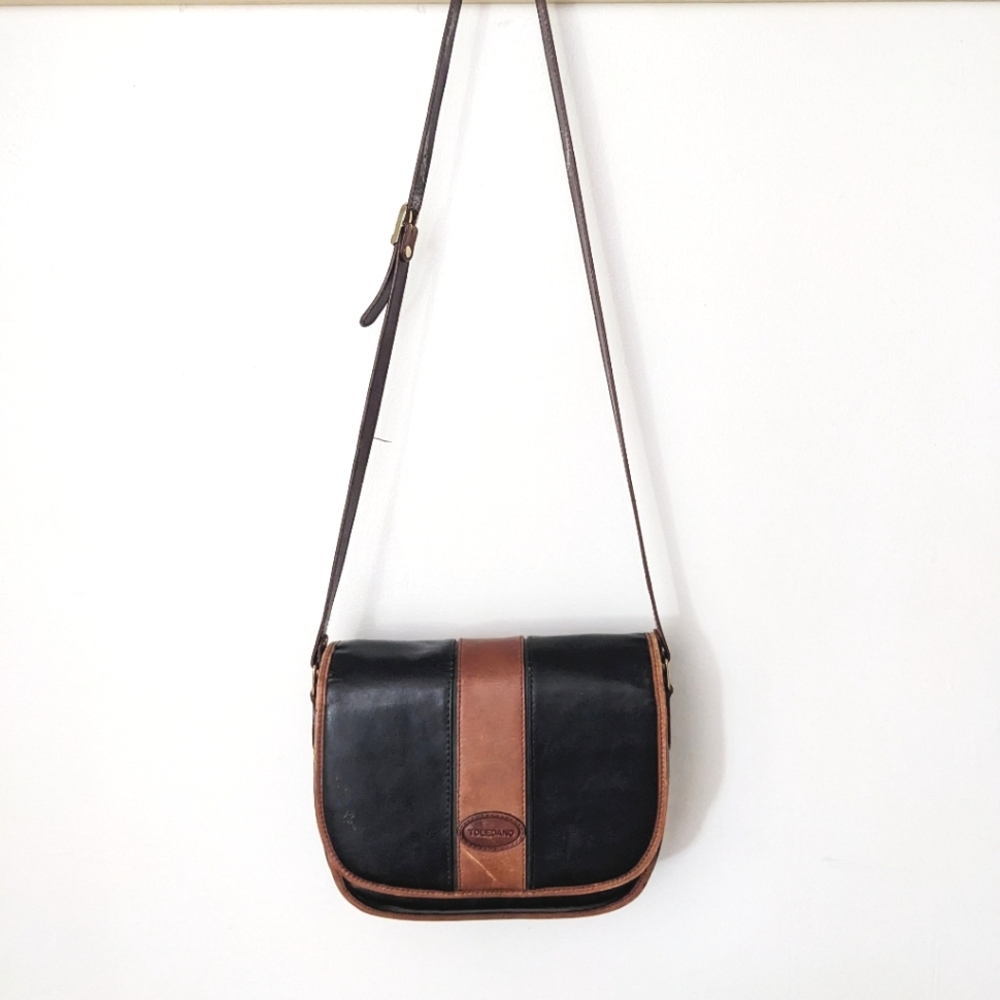 Vintage Leather Toledo Crossbody Purse